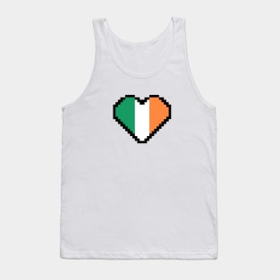 Irish Flag Pixel Art, Flag of Ireland pixel art Tank Top